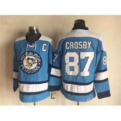Pittsburgh Penguins #87 Sidney Crosby Blue CCM Throwback Jerseys