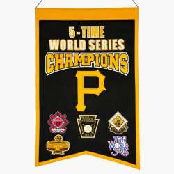 Pittsburgh Pirates Banner 14x22 Wool Championship