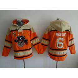 Pittsburgh Pirates #6 Starling Marte Orange Stitched Hoodie