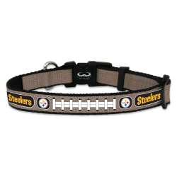 Pittsburgh Steelers Pet Collar Reflective Football Size Small CO