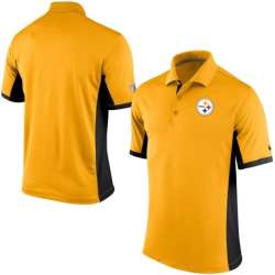 Pittsburgh Steelers Team Logo Yellow Polo Shirt