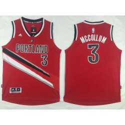 Portland TrailBlazers #3 Mccollum Red Swingman Stitched NBA Jersey