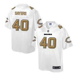 Printed Chicago Bears #40 Gale Sayers White Men\'s NFL Pro Line Fashion Game Jersey
