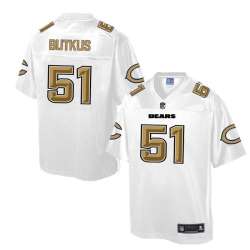 Printed Chicago Bears #51 Dick Butkus White Men's NFL Pro Line Fashion Game Jersey