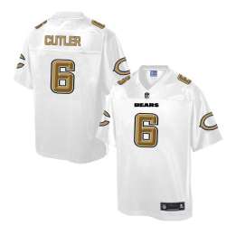 Printed Chicago Bears #6 Jay Cutler White Men's NFL Pro Line Fashion Game Jersey