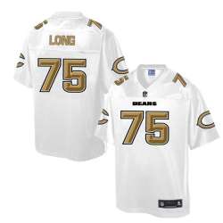 Printed Chicago Bears #75 Kyle Long White Men's NFL Pro Line Fashion Game Jersey