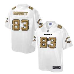 Printed Chicago Bears #83 Martellus Bennett White Men's NFL Pro Line Fashion Game Jersey