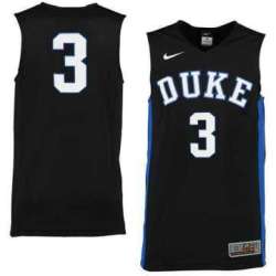 Printed Duke Blue Devils #3 Nike Replica Black Tank Top Jersey