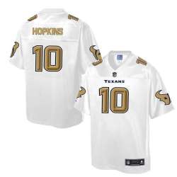 Printed Houston Texans #10 DeAndre Hopkins White Men\'s NFL Pro Line Fashion Game Jersey