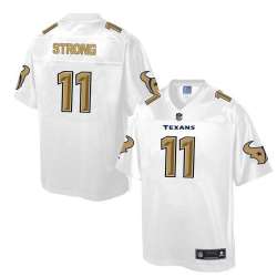 Printed Houston Texans #11 Jaelen Strong White Men\'s NFL Pro Line Fashion Game Jersey