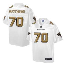 Printed Nike Atlanta Falcons #70 Jake Matthews White Men's NFL Pro Line Fashion Game Jersey
