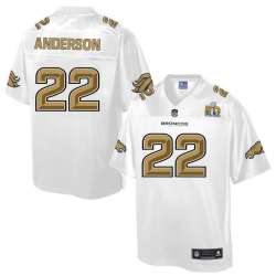 Printed Nike Denver Broncos #22 C.J. Anderson White Men's NFL Pro Line Super Bowl 50 Fashion Game Jersey