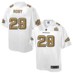 Printed Nike Denver Broncos #29 Bradley Roby White Men's NFL Pro Line Super Bowl 50 Fashion Game Jersey