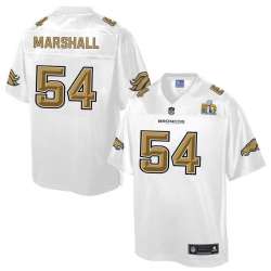 Printed Nike Denver Broncos #54 Brandon Marshall White Men's NFL Pro Line Super Bowl 50 Fashion Game Jersey