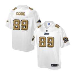 Printed Nike St. Louis Rams #89 Jared Cook White Men's NFL Pro Line Fashion Game Jersey