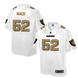 Printed Oakland Raiders #52 Khalil Mack White Men's NFL Pro Line Fashion Game Jersey