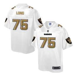 Printed Oakland Raiders #75 Howie Long White Men's NFL Pro Line Fashion Game Jersey