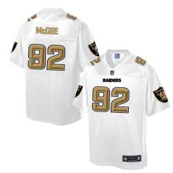 Printed Oakland Raiders #92 Stacy McGee White Men's NFL Pro Line Fashion Game Jersey