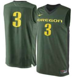 Printed Oregon Ducks Nike #3 Replica Master Green Tank Top Jersey