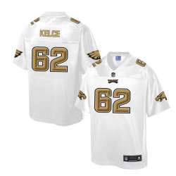 Printed Philadelphia Eagles #62 Jason Kelce White Men's NFL Pro Line Fashion Game Jersey