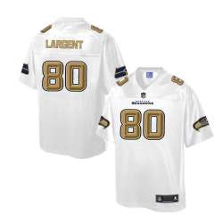 Printed Seattle Seahawks #80 Steve Largent White Men's NFL Pro Line Fashion Game Jersey