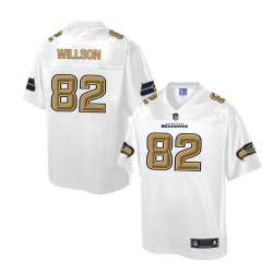 Printed Seattle Seahawks #82 Luke Willson White Men's NFL Pro Line Fashion Game Jersey