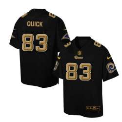 Printed St. Louis Rams #83 Brian Quick Black Men's NFL Pro Line Fashion Game Jersey