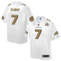 Printed Youth Nike Denver Broncos #7 John Elway White NFL Pro Line Super Bowl 50 Fashion Game Jersey