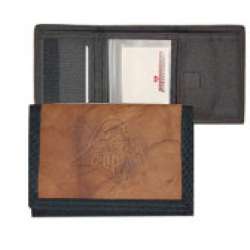 Purdue Boilermakers Leather/Nylon Embossed Tri-Fold Wallet
