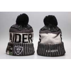 Raiders Fresh Logo Gray Fashion Knit Hat YP