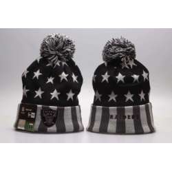 Raiders Star Logo Black Knit Hat YP