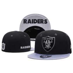 Raiders Team Logo Black Fitted Hat LXMY