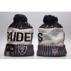Raiders Team Logo Gray Fashion Knit Hat YP