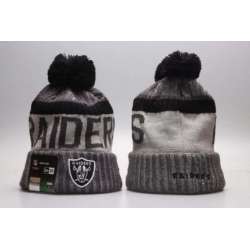 Raiders Team Logo Gray Knit Hat YP