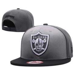 Raiders Team Logo Gray Snapback Adjustable Hat GS