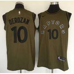 Raptors 10 DeMar DeRozan Olive Nike Swingman Stitched NBA Jersey