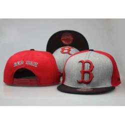 Red Sox Team Logo Gray Red Adjustable Hat LT