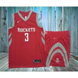 Rockets 3 Chris Paul Red Nike Swingman Stitched NBA Jersey(With Shorts)