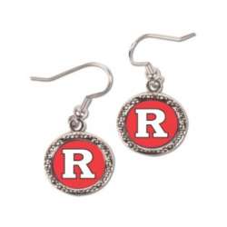 Rutgers Scarlet Knights Earrings Round Style