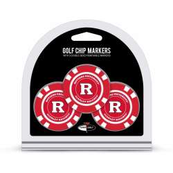 Rutgers Scarlet Knights Golf Chip with Marker 3 Pack