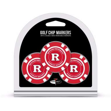 Rutgers Scarlet Knights Golf Chip with Marker 3 Pack - Special Order