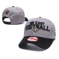 Saints Big Easy Football Gray Peaked Adjustable Hat GS
