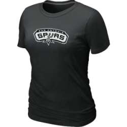 San Antonio Spurs Big & Tall Primary Logo Black Women's T-Shirt