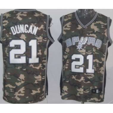 San Antonio Spurs #21 Tim Duncan Camo Fashion Jerseys
