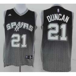 San Antonio Spurs #21 Tim Duncan Resonate Fashion Black Jerseys