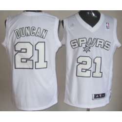 San Antonio Spurs #21 Tim Duncan Revolution 30 Swingman White Big Color Jerseys