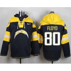 San Diego Chargers #80 Malcom Floyd Navy Blue Player Stitched Pullover NFL Hoodie