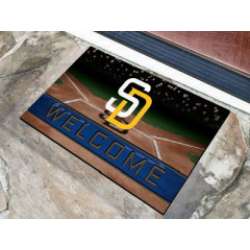 San Diego Padres Door Mat 18x30 Welcome Crumb Rubber