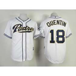 San Diego Padres #18 Carlos Quentin White Jersey