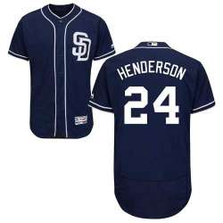 San Diego Padres #24 Rickey Henderson Navy Flexbase Stitched Jersey DingZhi